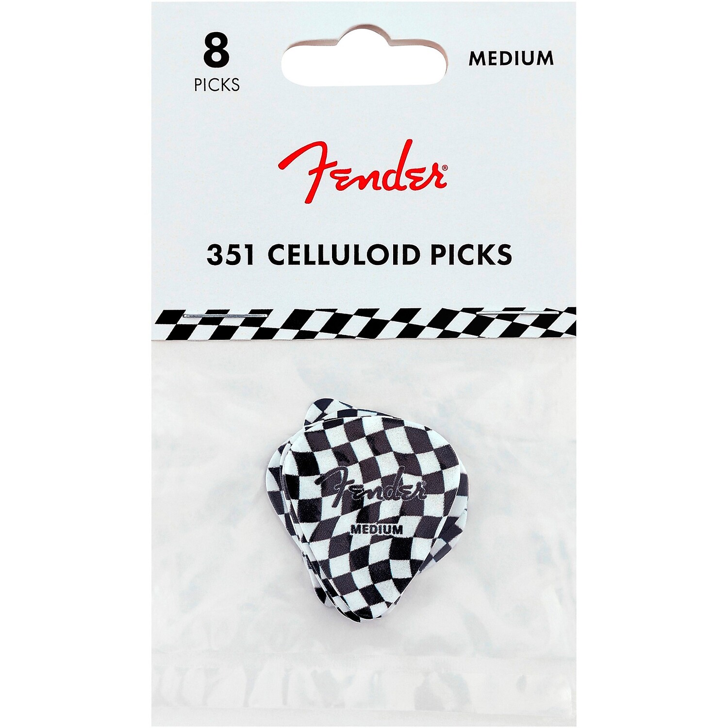 

Медиаторы Fender 351 Celluloid Wavy Checkerboard, 8 шт.