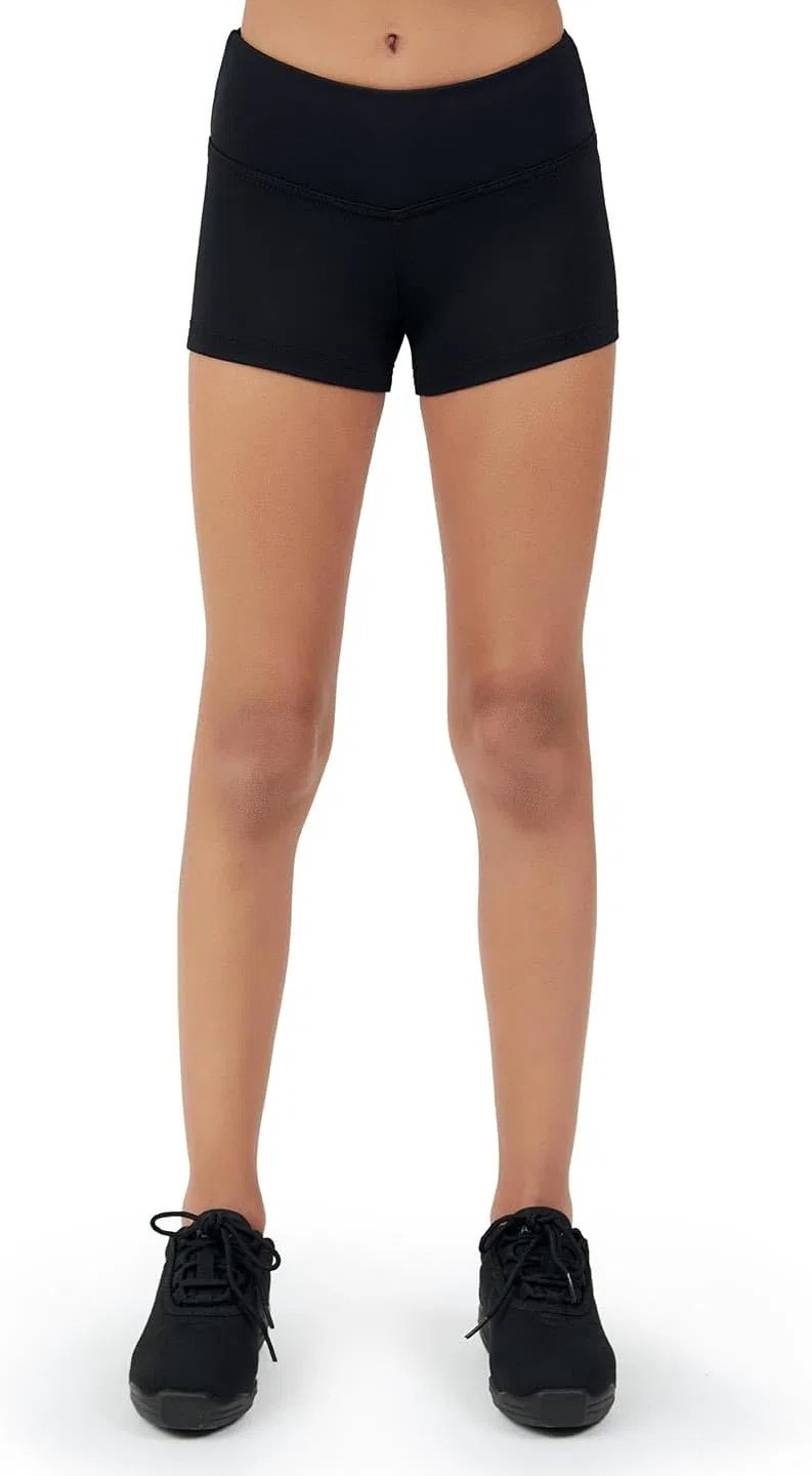 Шорты Capezio Girls' Team Basic Gusset Short, черный — фото 2
