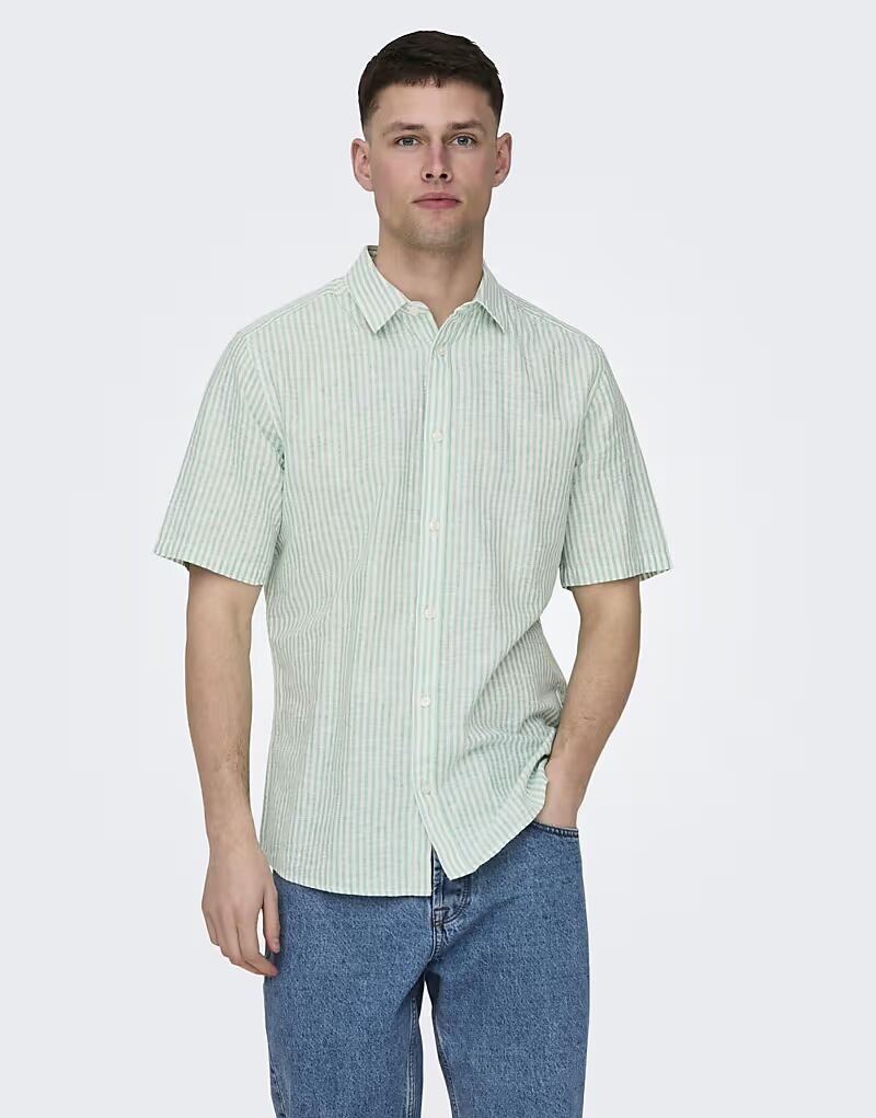 

ONLY & SONS Рубашка в зеленом бриаре