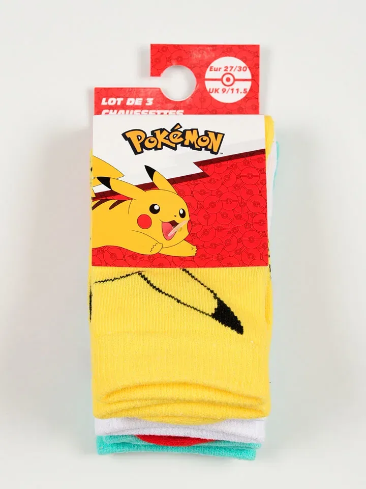 Носки Pokémon, желтый/розовый/бирюзовый — фото 3