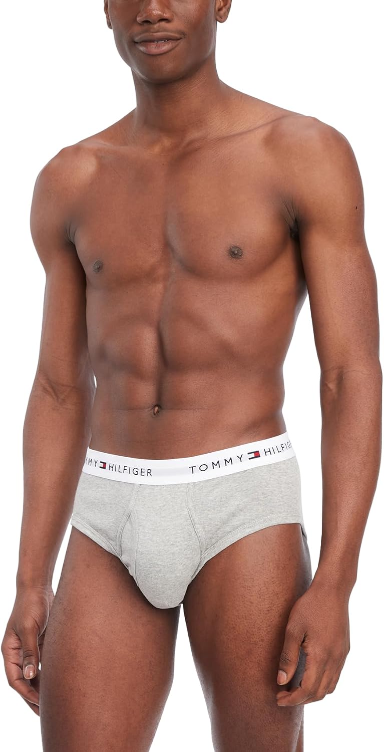 Мужские классические хлопковые трусы Tommy Hilfiger, упаковка, 2 Dark Blue, 2 Grey — фото 4