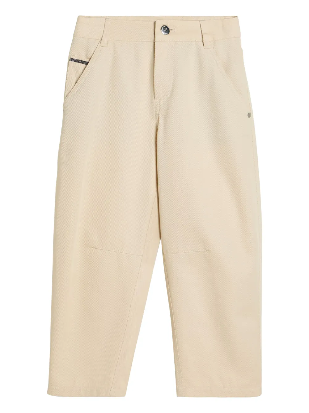

Брюки с декором Monili Brunello Cucinelli Kids, нейтральный