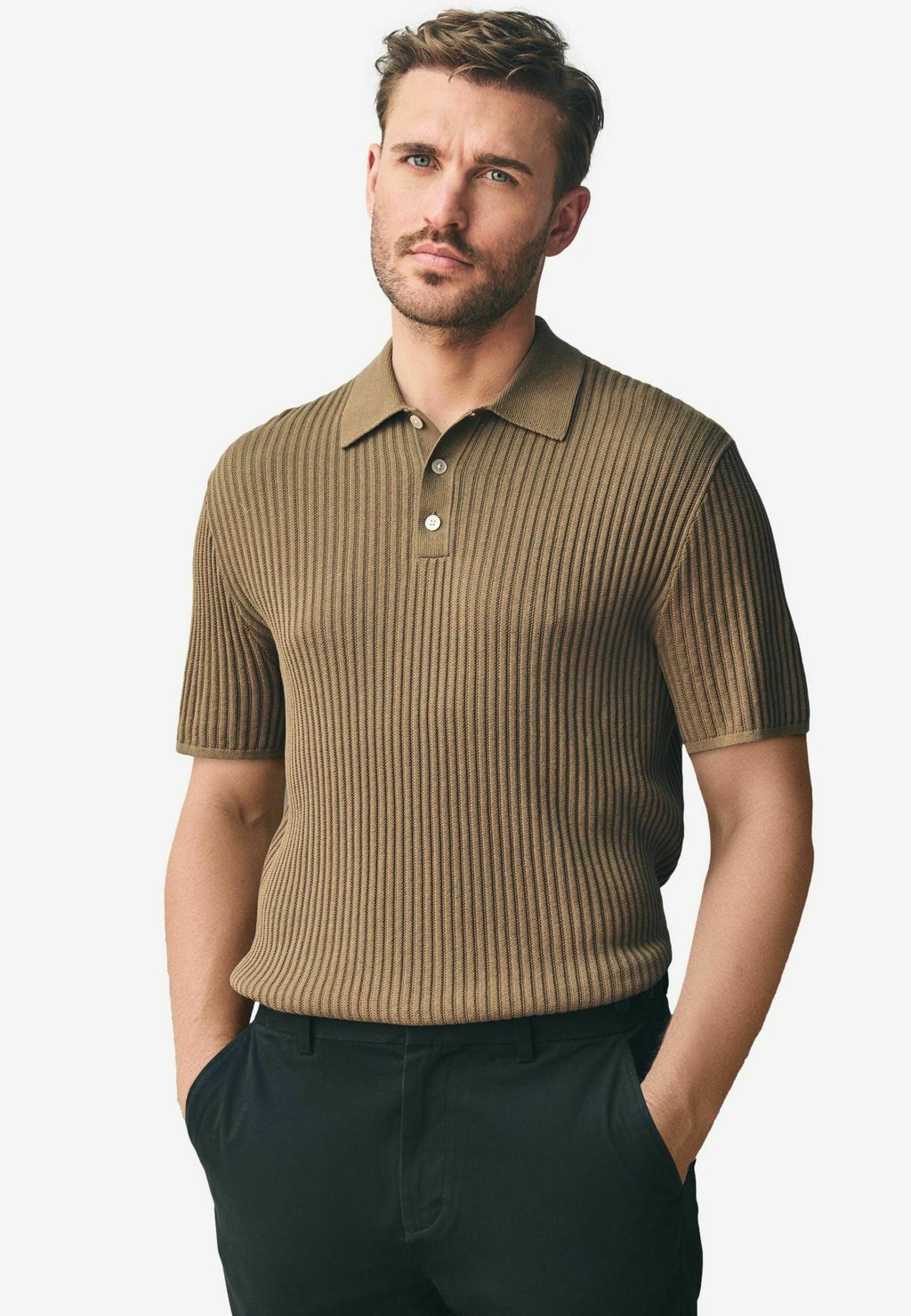 

Рубашка поло REGULAR FIT - SIGNATURE SHORT SLEEVE Next, зеленый