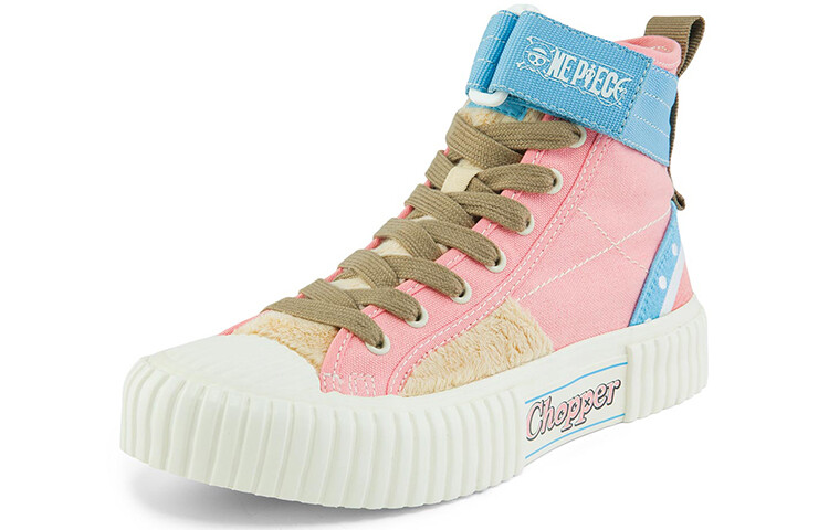 

Кеды Kappa One Piece Canvas Shoes Unisex High-Top Flesh Pink/Light Tawny/Celestial Blue