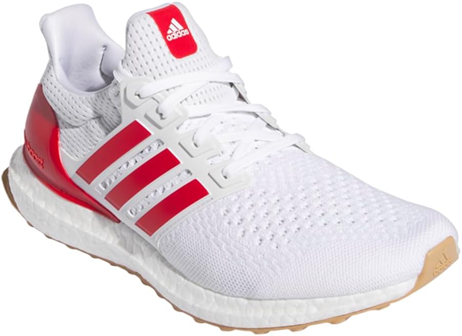 Мужские кроссовки для бега Adidas Ultraboost 1.0, белый/алый — фото 3