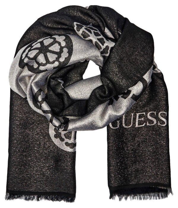 

Шарф женский Guess Залина с принтом, черный