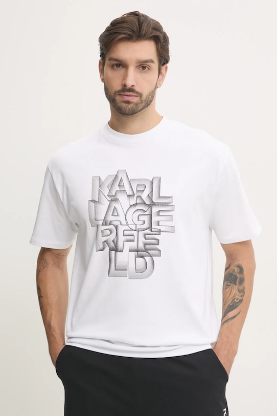 

Хлопковая футболка Karl Lagerfeld, белый