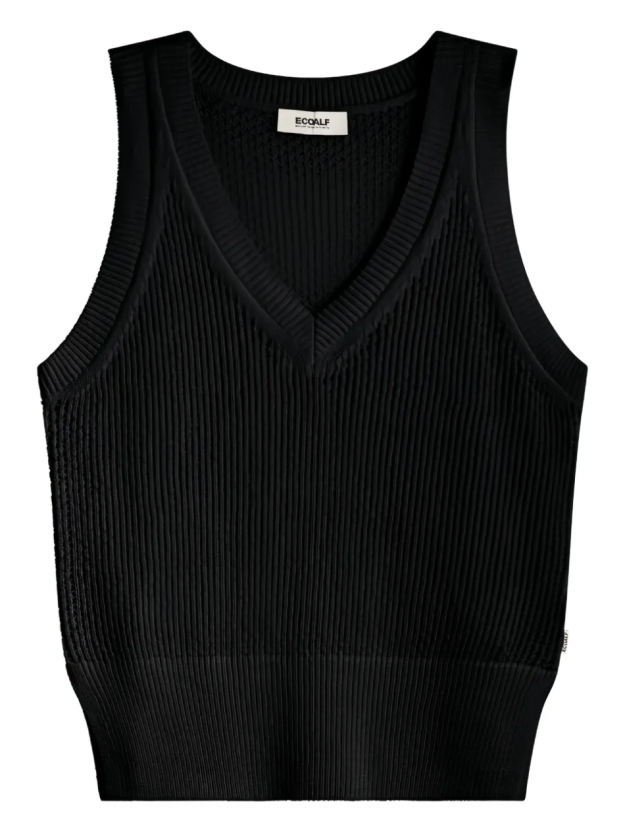 

Топ Ecoalf ribbed top, черный