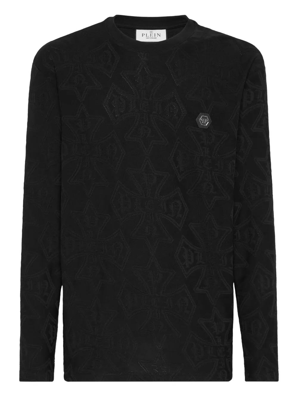 

Футболка Jacquard Crest Philipp Plein, черный