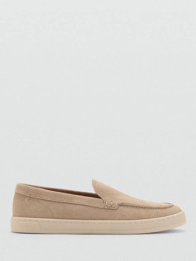 

Легкие замшевые мокасины Mango, цвет Light Brown