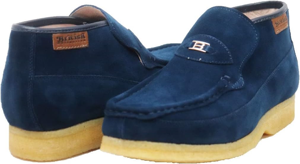 

Мужские кожаные туфли British Collection BWB длиной до щиколотки, темно-синий