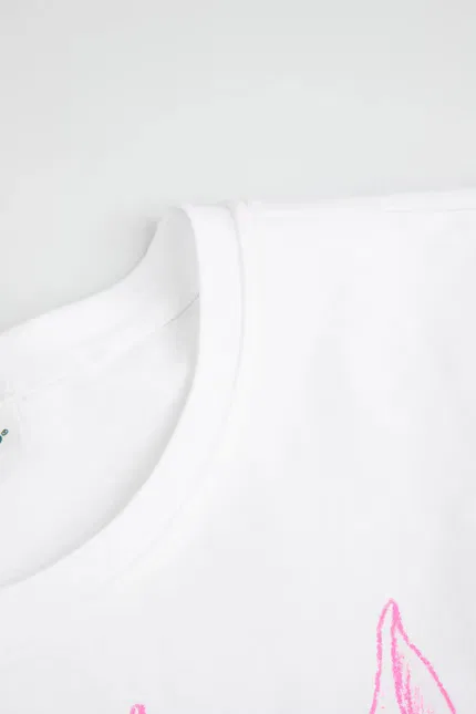 Футболка с коротким рукавом T-shirt dziecięcy z bawełny Coccodrillo, белый — фото 3