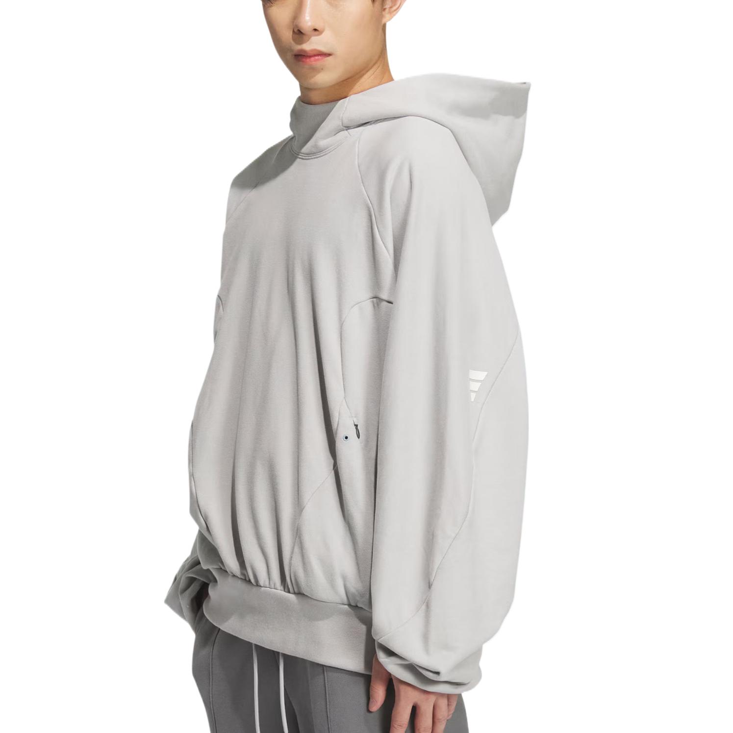 Толстовка FUSTL HOODY SWT мужская светло-серая Adidas, светло-серый — фото 4