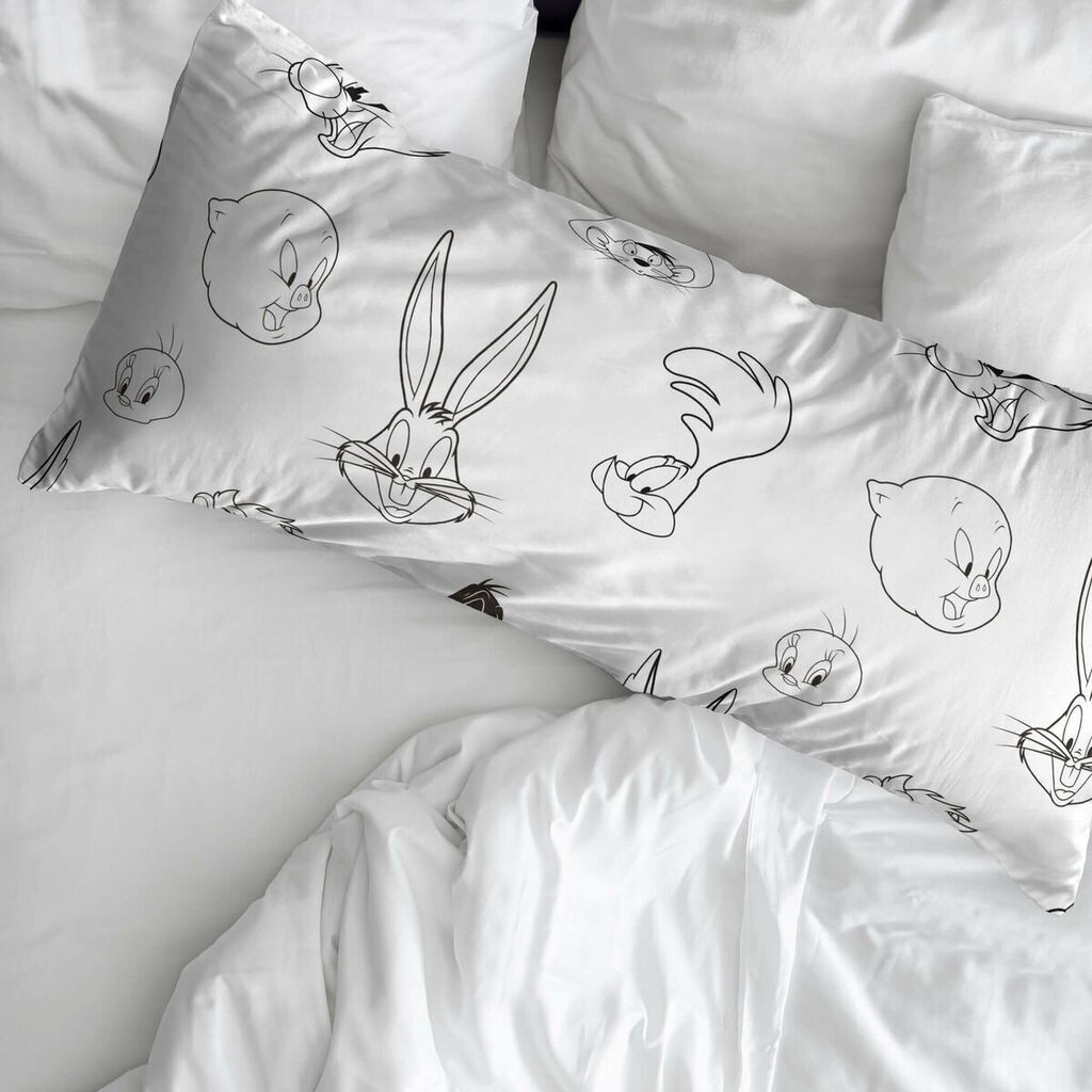 

Чехол на подушку Looney Tunes белый черный разноцветный 45 x 110 см 100% хлопок