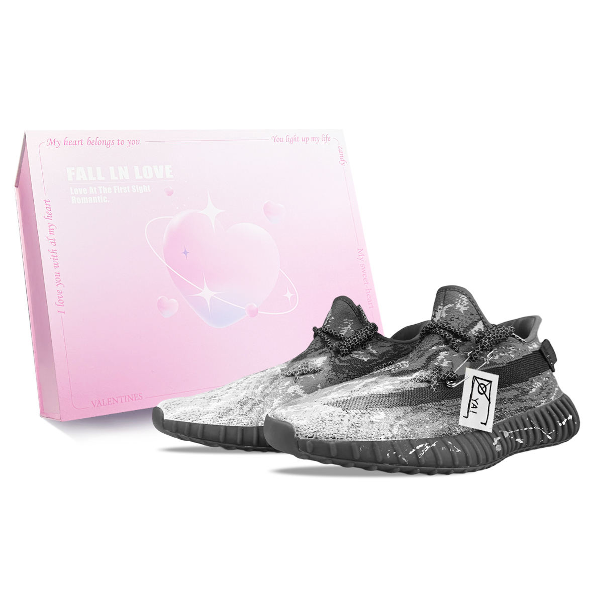 

Adidas Originals Изи Буст 350 V2 устойчивые к истиранию низкие кеды унисекс черно-белые, цвет Black White