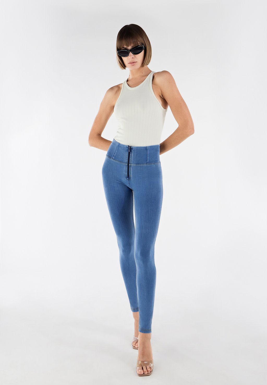 

Джинсы скинни PUSH UP WR UP VITA ALTA Freddy, цвет Clear Jeans Yellow Seams