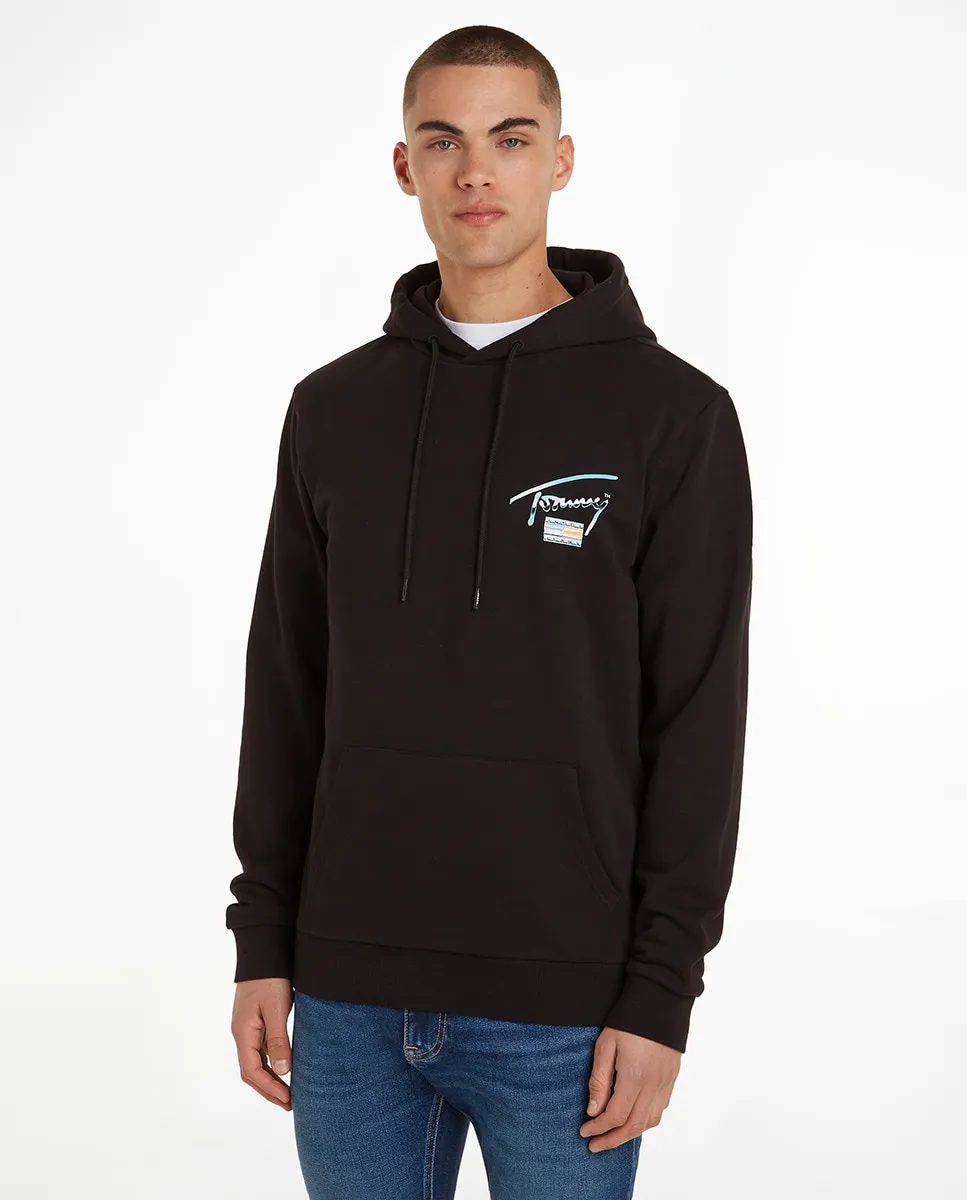 

Мужская худи классического кроя Tommy Jeans, черный