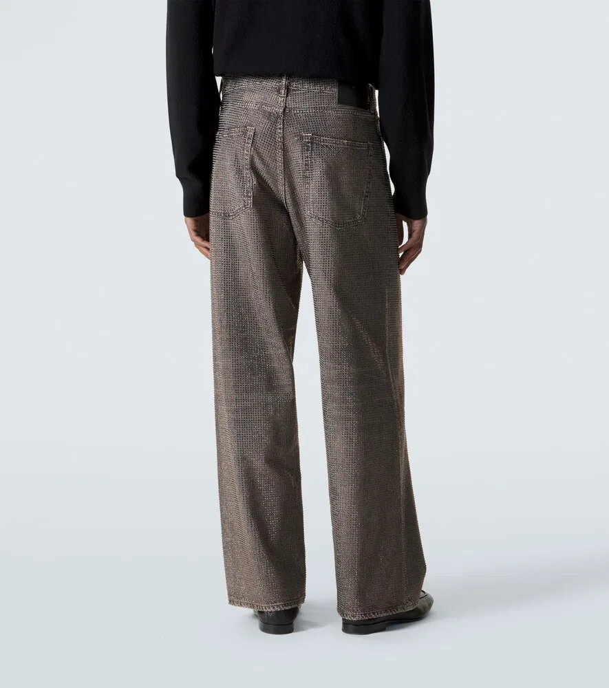 1981 год, украшенные широкие джинсы Acne Studios, черный — фото 4