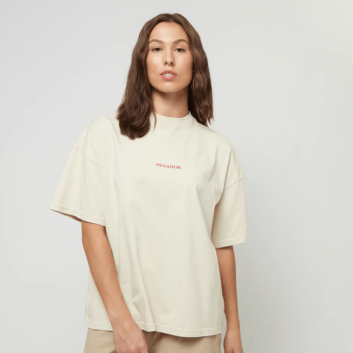 

Футболка Pegador Reyna Heavy Oversized Tee, бежевый/красный