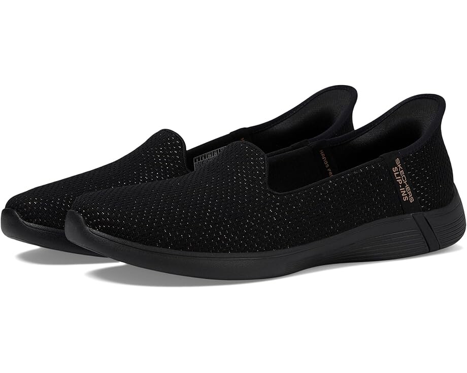 

Туфли на плоской подошве SKECHERS Hands Free Slip-ins On-The-Go Swift - Luminary, цвет Black/Rose Gold