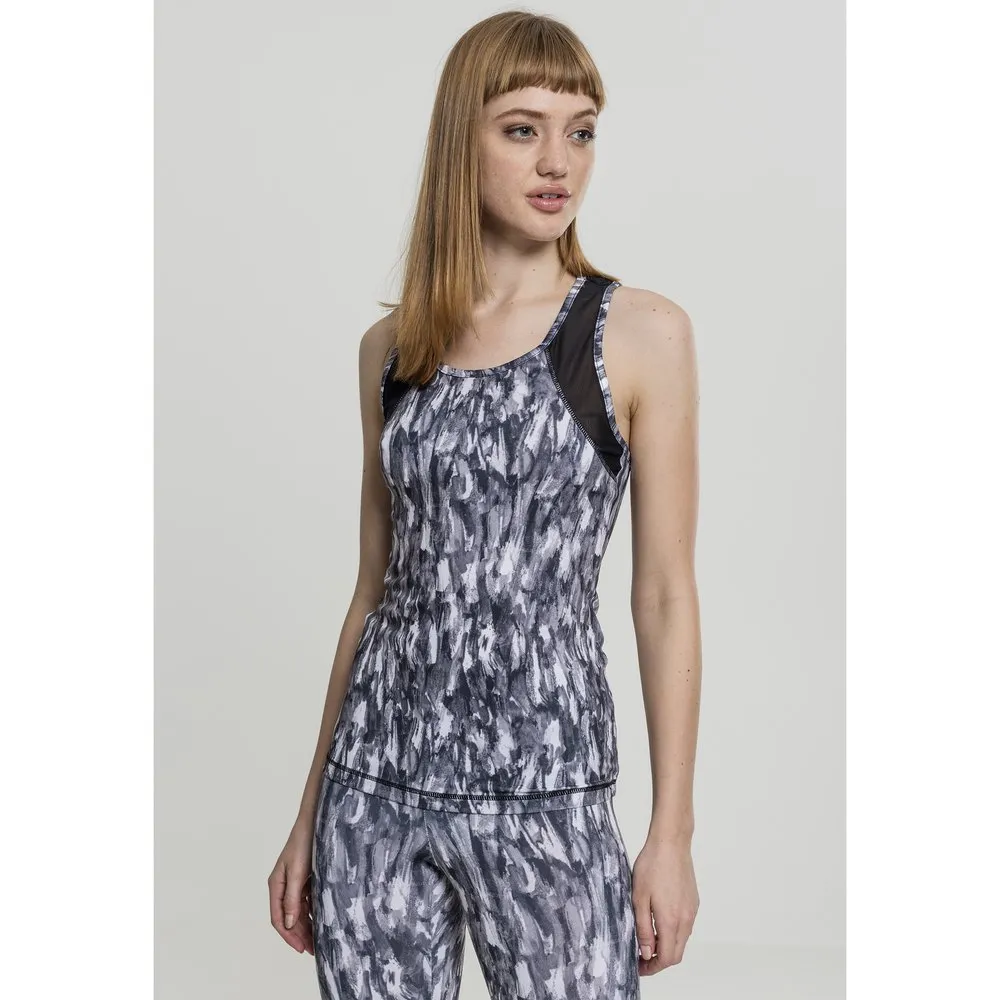 

Футболка без рукавов Urban Classics Graphic Crop, серый