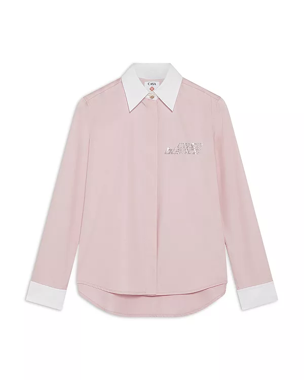 

Футболка с логотипом Crystal Casablanca, розовый