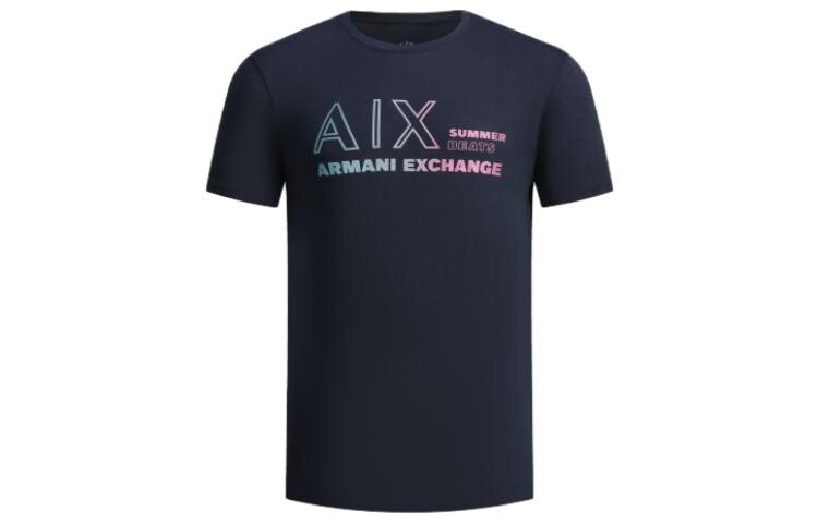 

Футболка мужская темно-синяя Armani Exchange, темно-синий