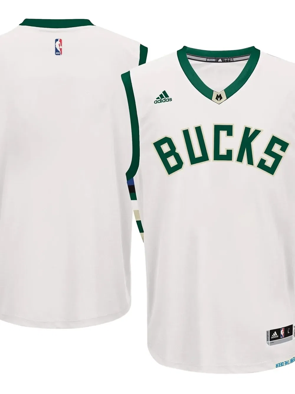 Майка-майка Milwaukee Bucks Swingman Adidas, белый — фото 2