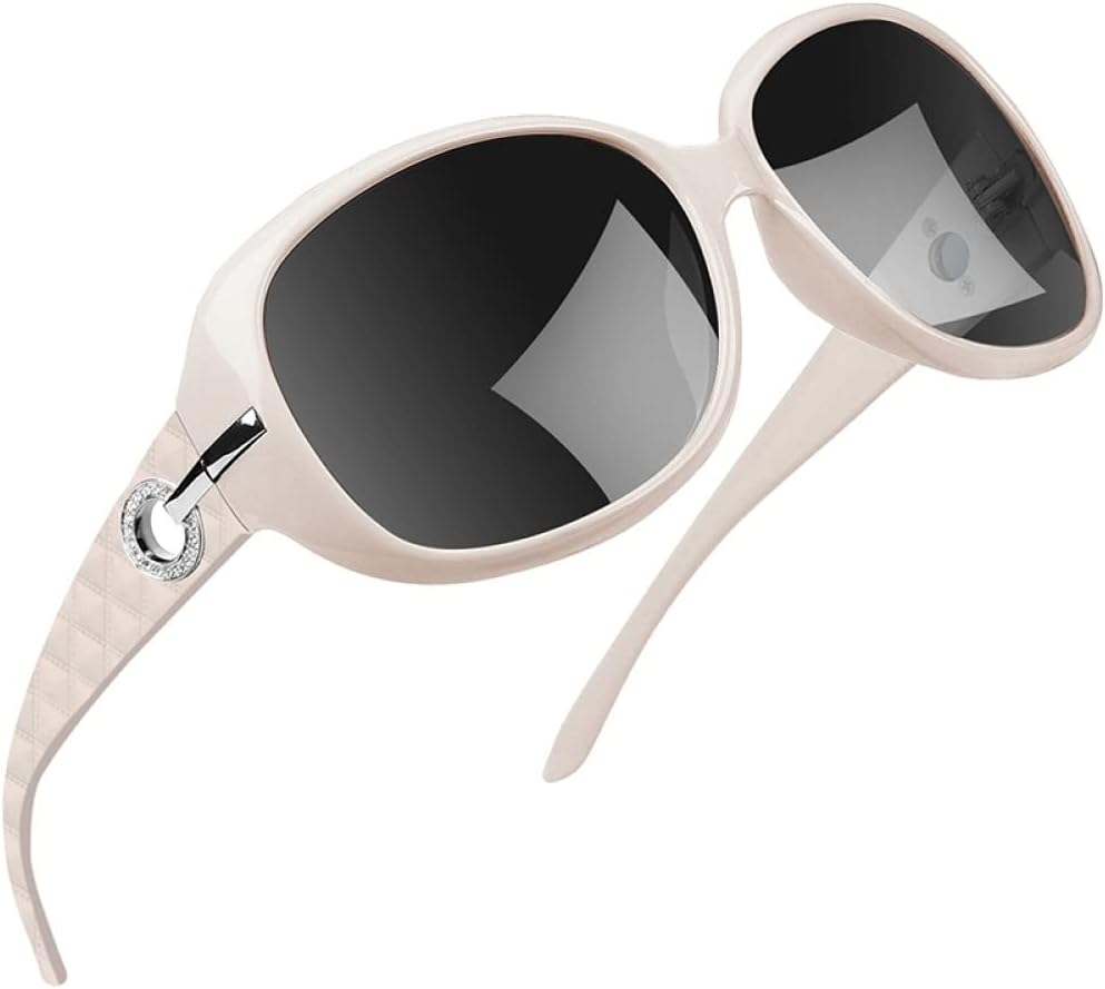 

Модные солнцезащитные очки для женщин, поляризованные, UV400, ретро, ​​оправа «бабочка» с бриллиантами, стильные солнцезащитные очки для путешествий, бежевые, CN MTZJH, One Color