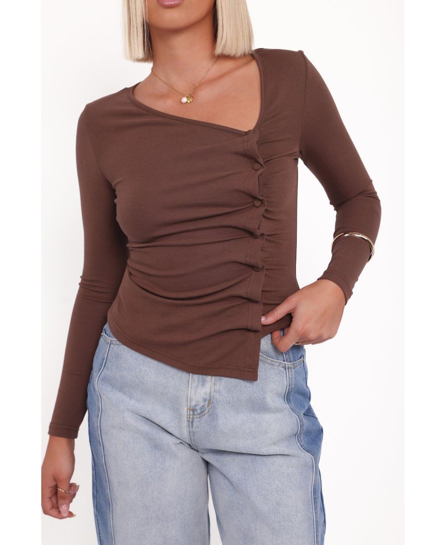 

Асимметричный вязаный топ Этель Petal and Pup, Chocolate