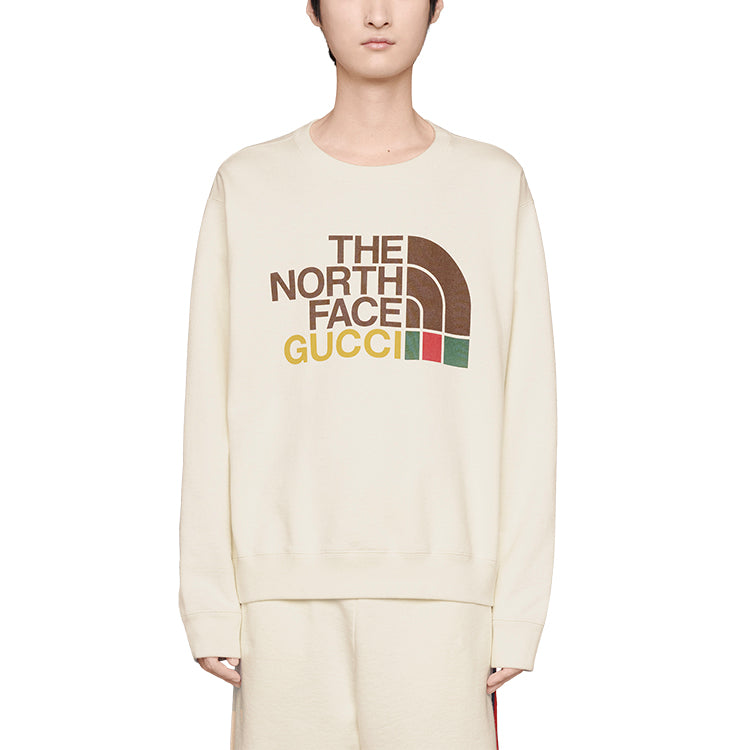 Толстовка Gucci x THE NORTH FACE Cotton Sweatshirt 'Ivory' 626990-XJDCM-9756, белый — фото 4