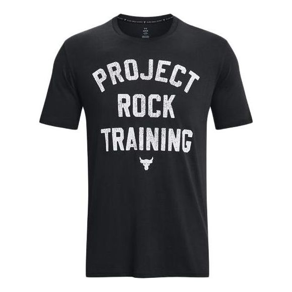 

Футболка project rock training t-shirt 'black' Under Armour, черный