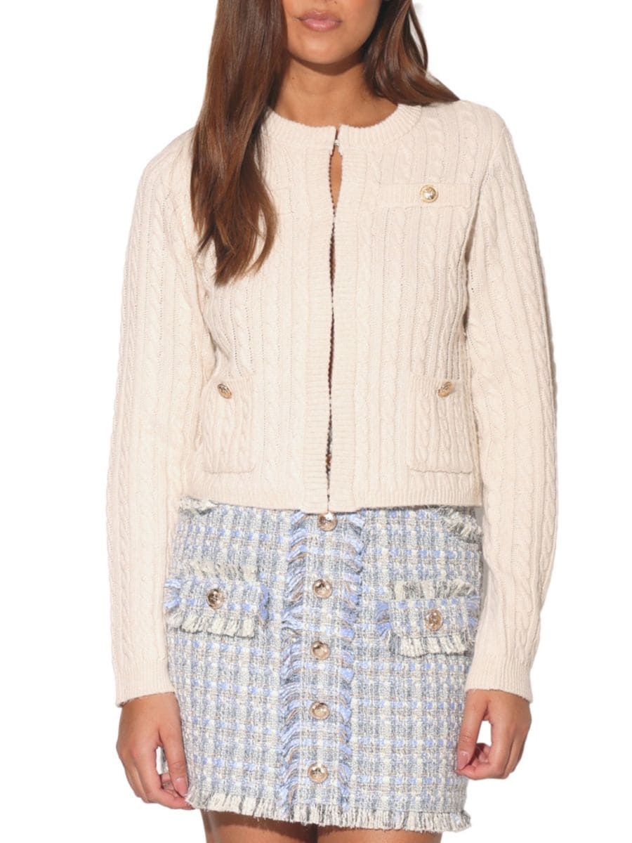 

Кардиган Giselle Cable Knit Walter Baker, кремовый