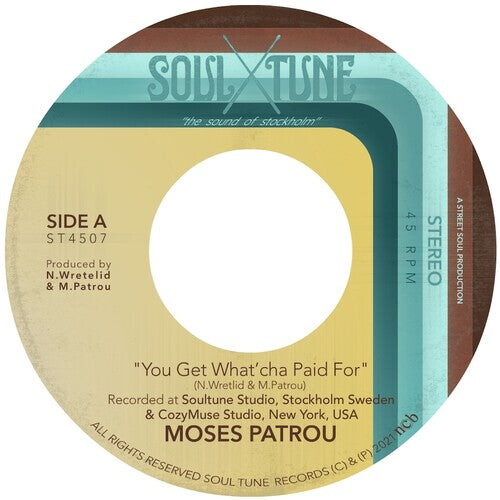 

Сингл 7" Patrou, Moses: You Get What'cha Paid For / Who's Gonna Save Me