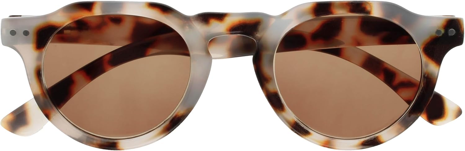 

Солнцезащитные очки для чтения OPULIZE RIO для женщин и мужчин, плоская оправа с пружинными шарнирами, защита UV400, блестящий светло-коричневый черепаховый цвет +0 (1 шт.), 1-pack Shiny Light Brown Tortoiseshell - R