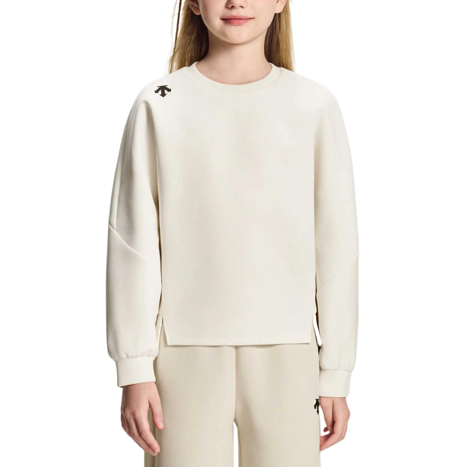Детский свитшот с круглым вырезом DESCENTE, Cream