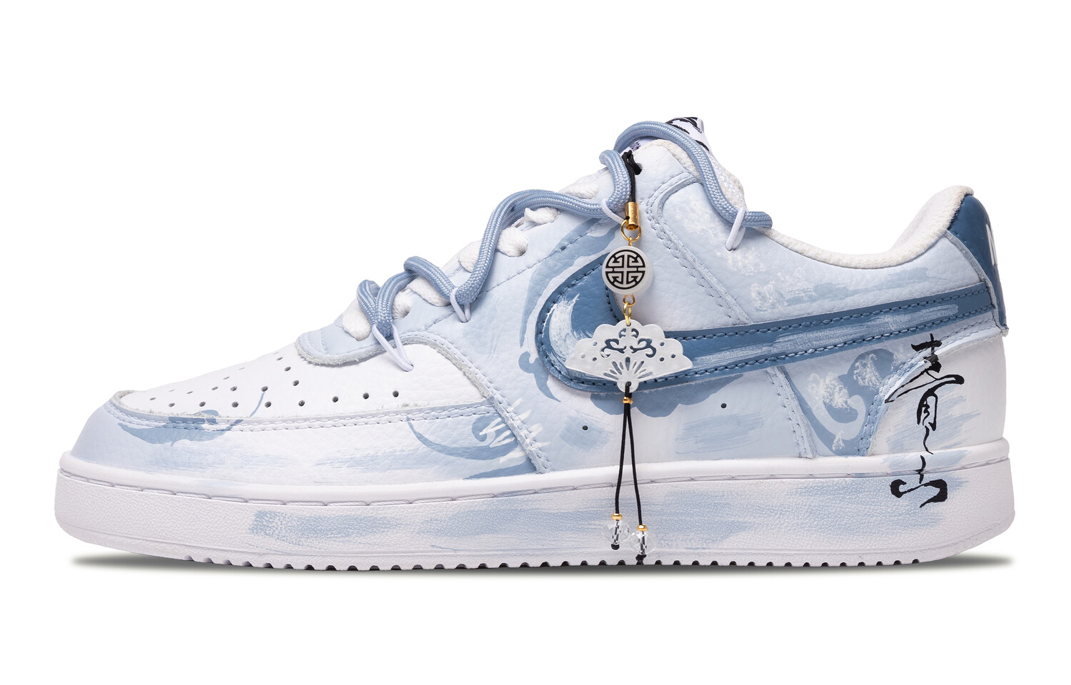 

Кроссовки Nike Court Vision 1 Skateboarding Shoes Unisex Low-top White/Blue, белый/синий