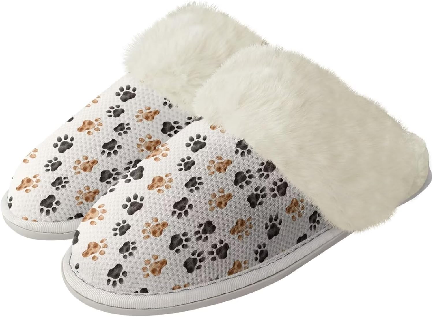 

Мягкие тапочки для женщин и мужчин, зимние теплые домашние тапочки на скользкой подошве, унисекс, мягкие плюшевые, закрытый носок, для дома, ванной или отеля Watdotory, коричневый