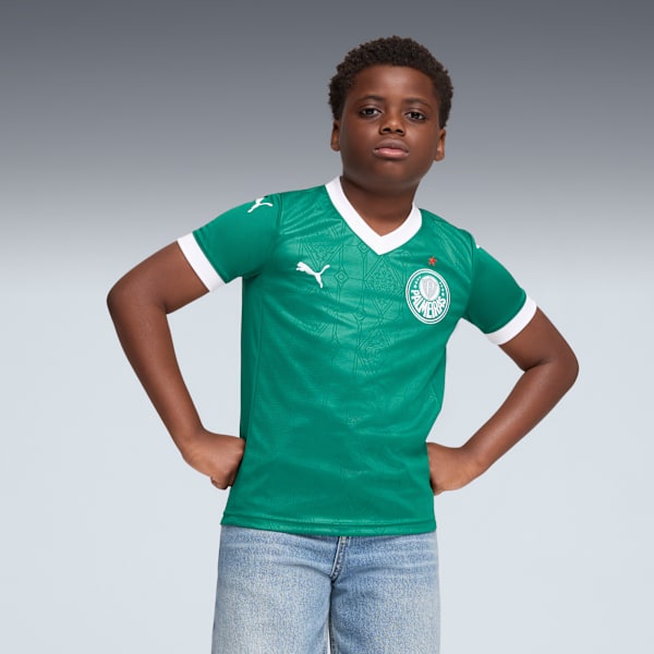 

Футболка для больших детей Se Palmeiras Torcedor '25 Home Puma, зеленый