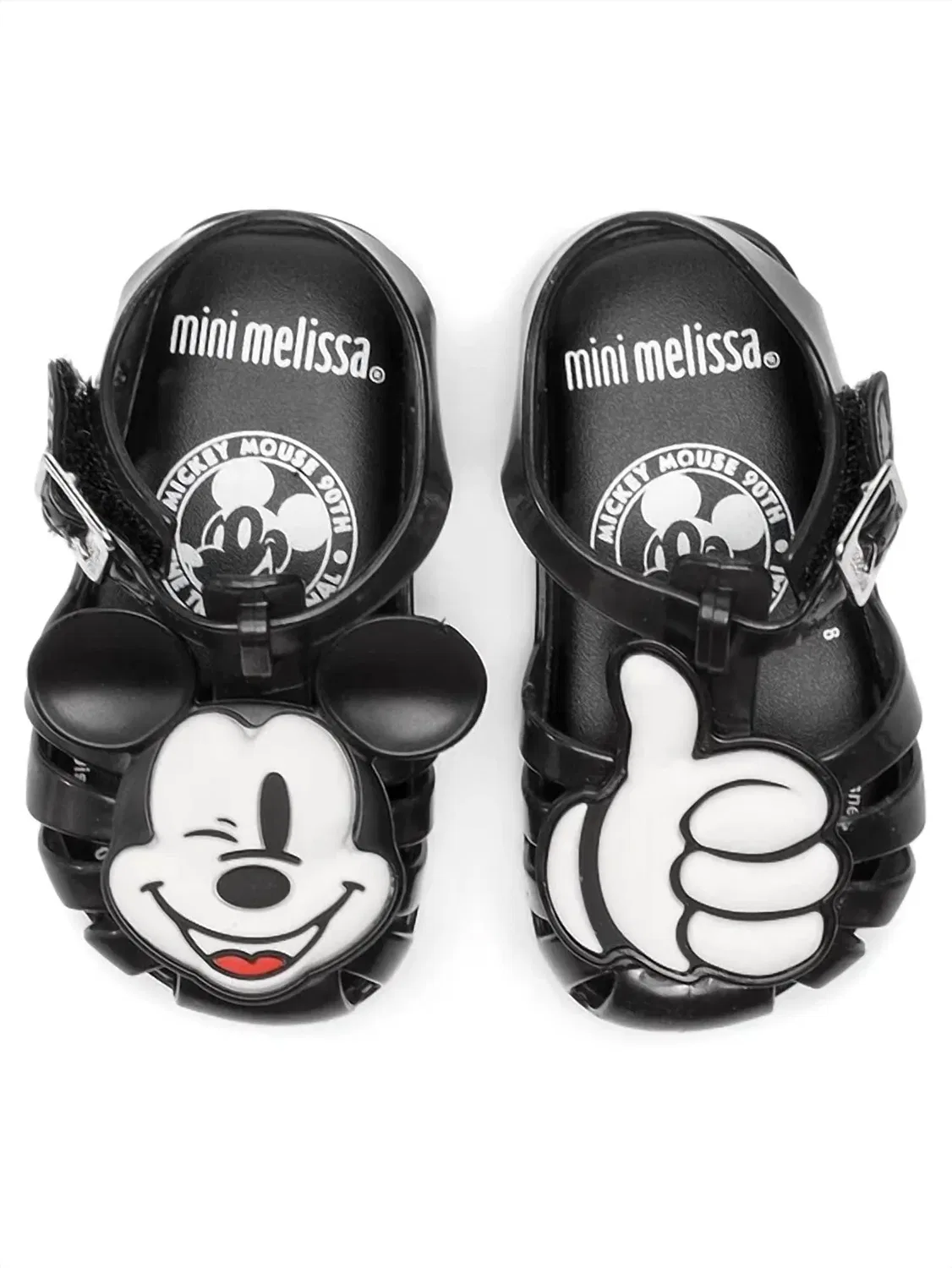 Mini Melissa Детские мини-сандалии «Аранья» с Микки Маусом, черные — фото 3