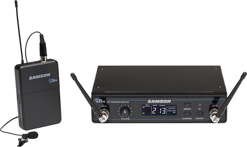 

Микрофон Samson Concert 99 Frequency-Agile UHF Wireless Lavalier Mic Presentation System - D Band (542–566 MHz)