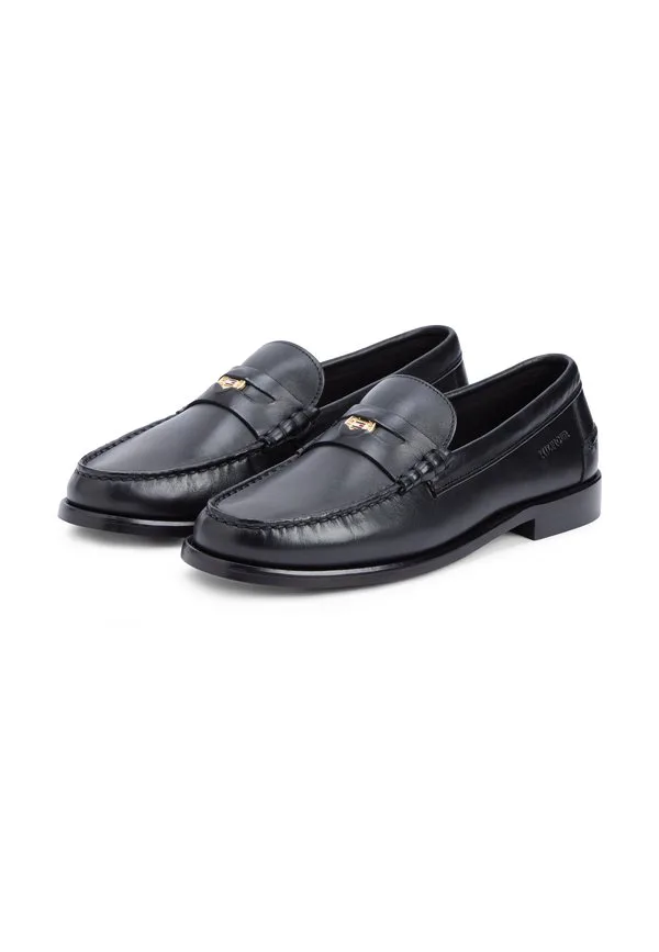 Кожаные лоферы с цветными блоками и слипоны Tommy Hilfiger, Black — фото 2