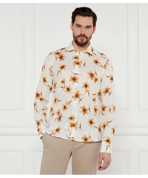 

Льняная рубашка Slim fit Stenströms, бежевый