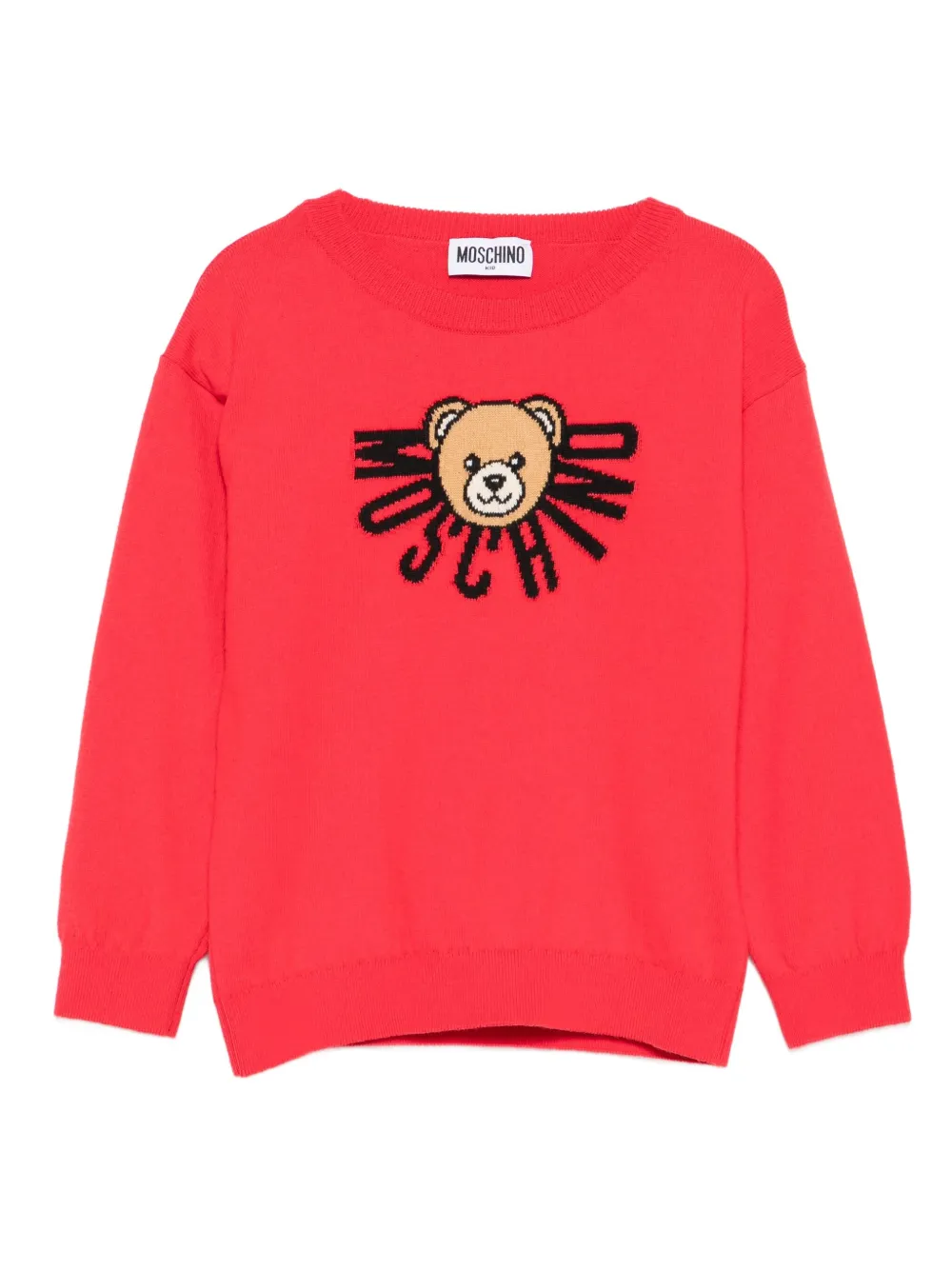 

Свитер с логотипом Тедди Moschino Kids, красный