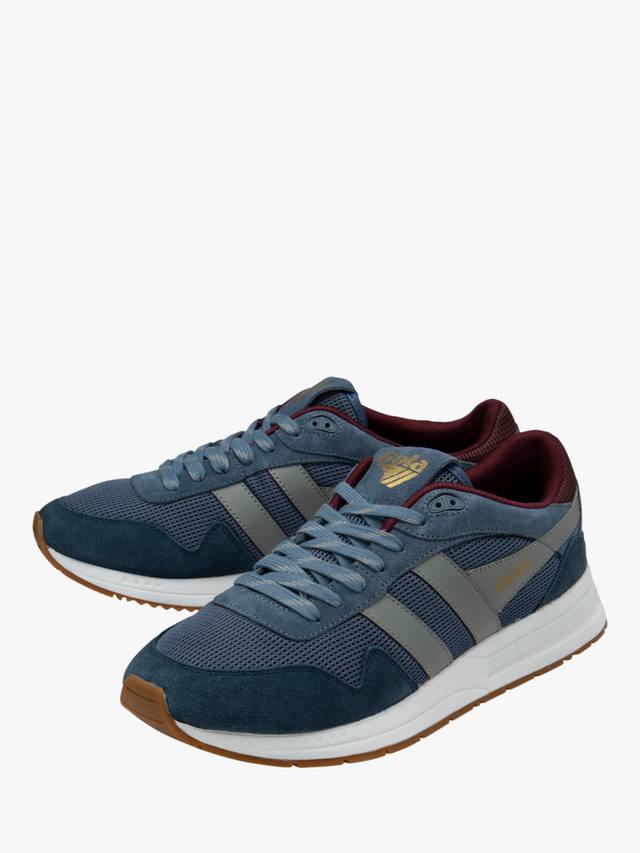 Дельта замшевые кроссовки со шнуровкой Gola, Moonlight/Navy/Cement — фото 3