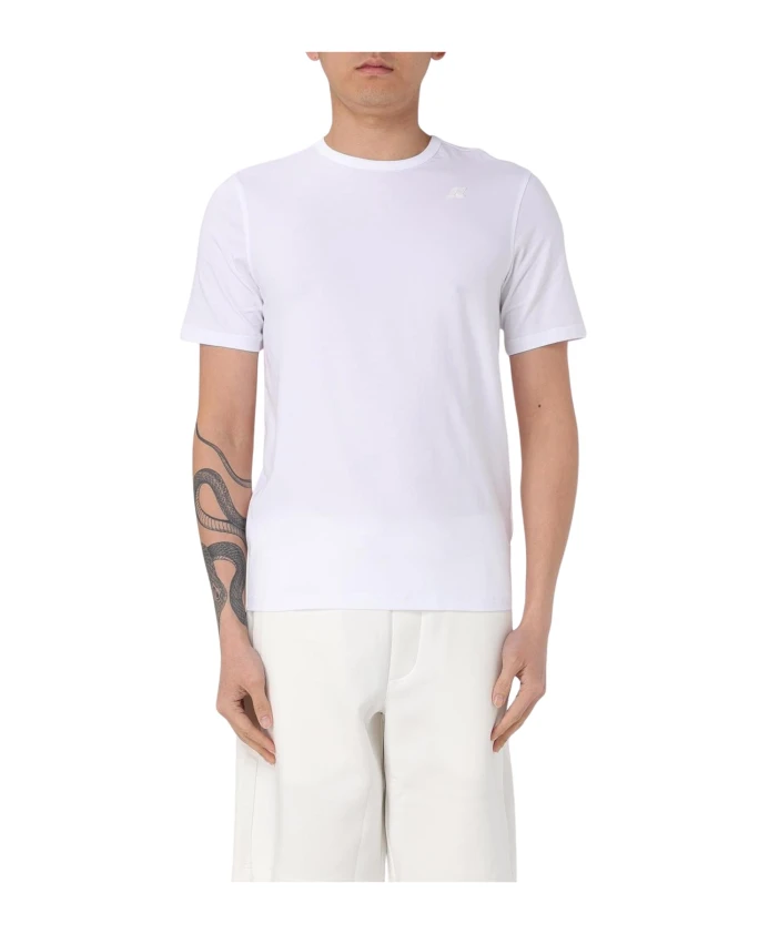 

Футболка с круглым вырезом и короткими рукавами K-Way, белый