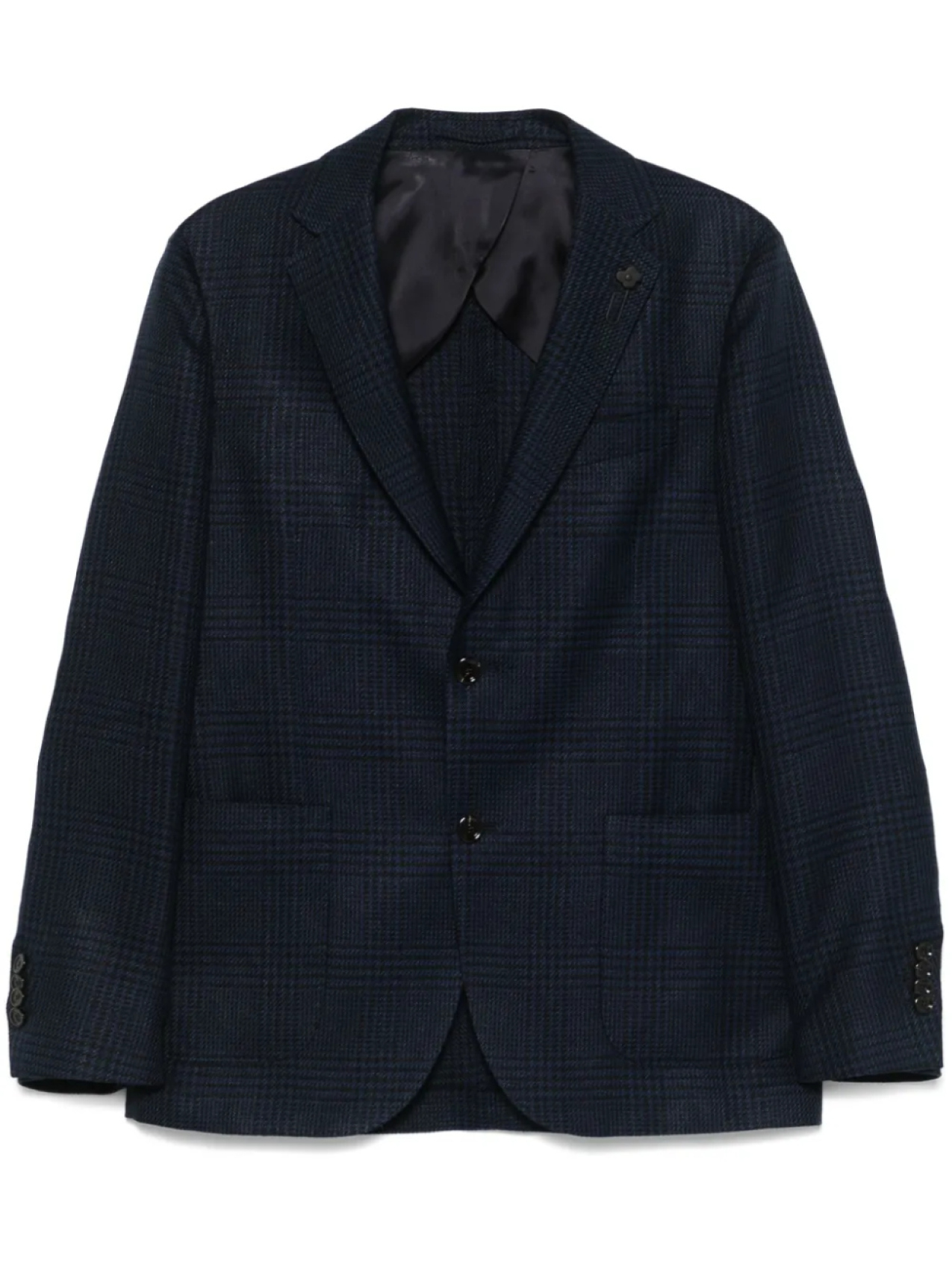 

Пиджак в клетку Prince of Wales Lardini, синий