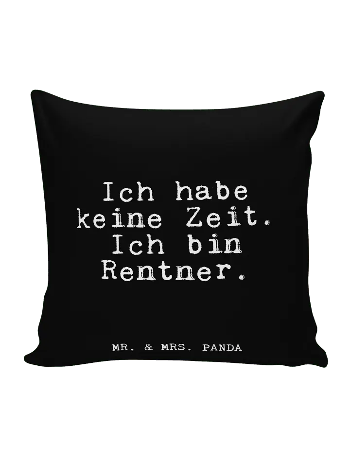 

Подушка Mr & Mrs Panda 40x40 Ich habe keine Zeit, черный