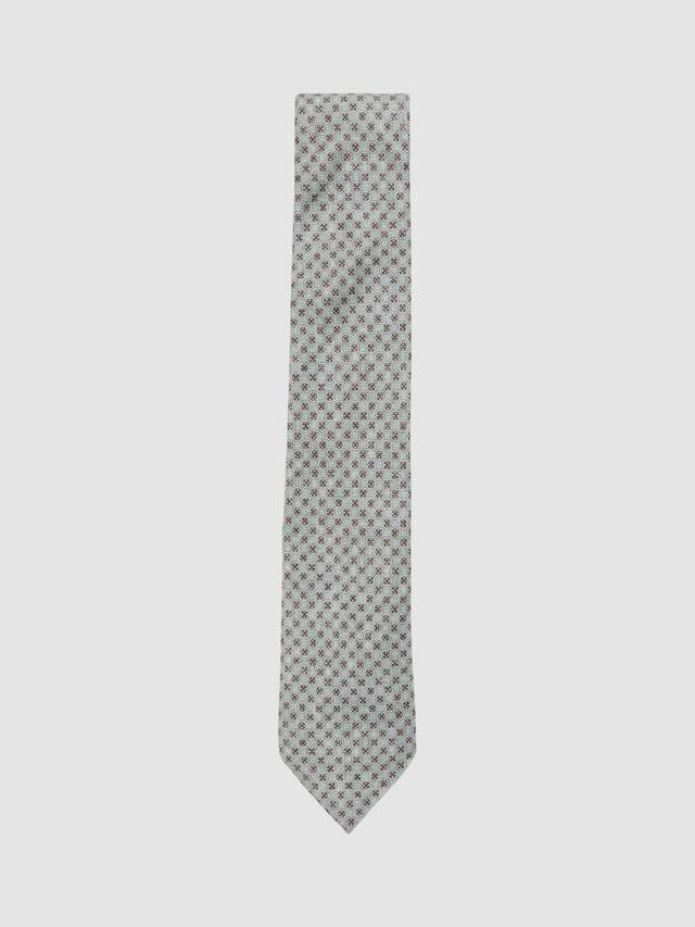 

Шелковый геометрический галстук santo Reiss, цвет Soft Sage