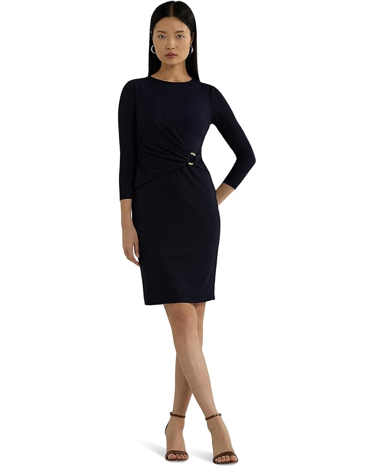 

Платье Lauren Ralph Lauren Jersey Three-Quarter-Sleeve Dress, цвет Lighthouse Navy